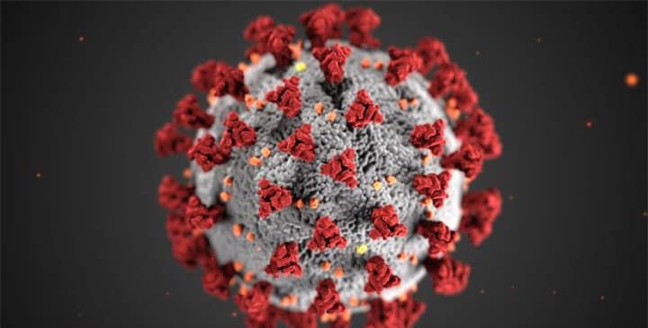 3D illustration of COVID-19