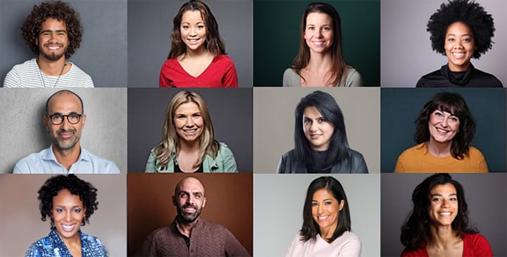 Collage of people from different ethnicities