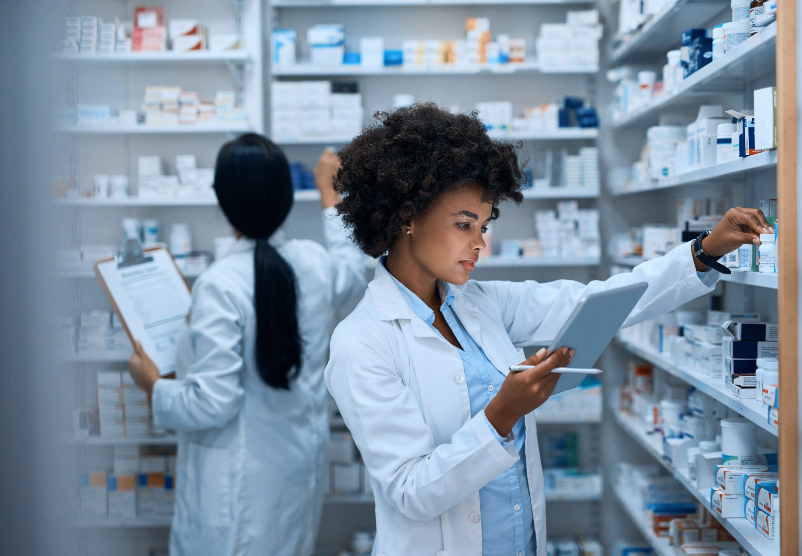Clinical Pharmacist-Acanthamoeba Two pharmacists fill prescriptions
