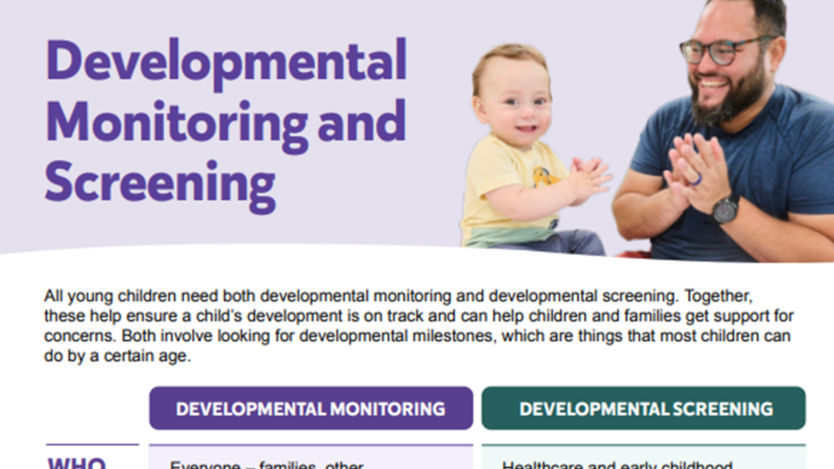 Developmental Monitoring and Screening Fact Sheet