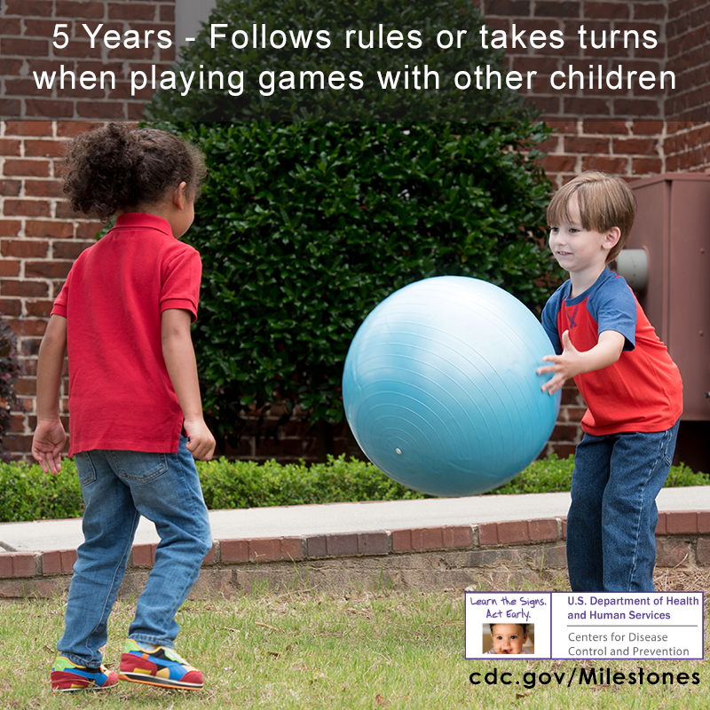 Follows rules or takes turns when playing games with other children image 3 of 3