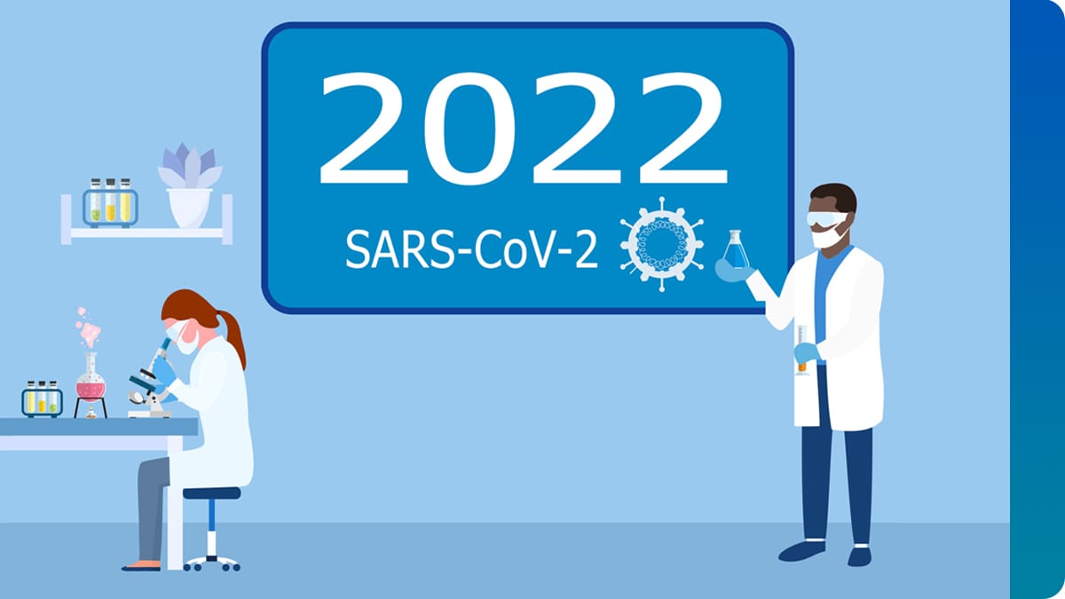 BAA projects 2022 Decorative image with words "2022" and "SARS-CoV-2"
