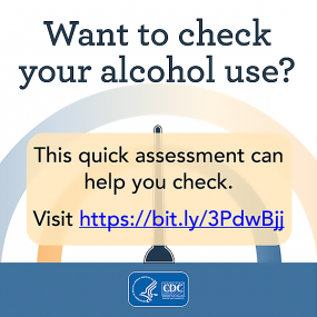 AlcoholAssessment_badge Want to check your alcohol use? This quick assessment can help you check. Visit https://bit.ly/3PdwBjj.
