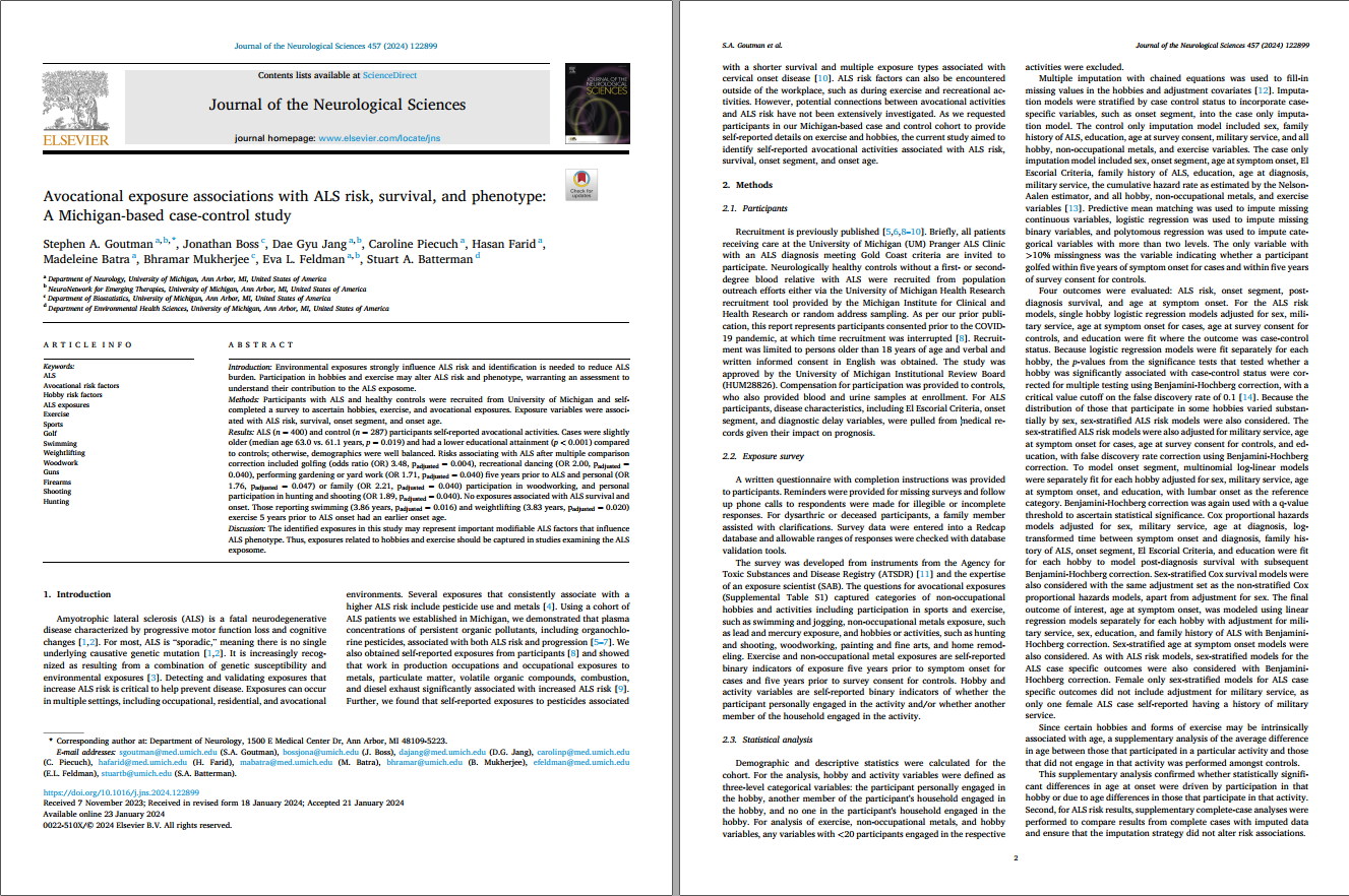 Goutman-2024 (Avocational) Screenshot of the first two pages of the report.