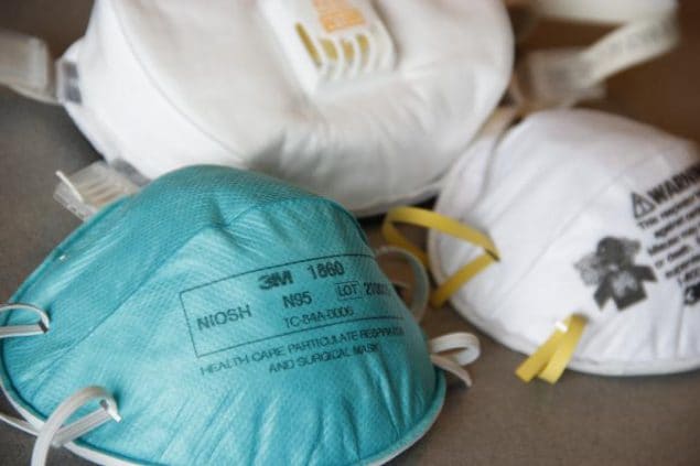 Two N95-type face masks and one N100-type mask.