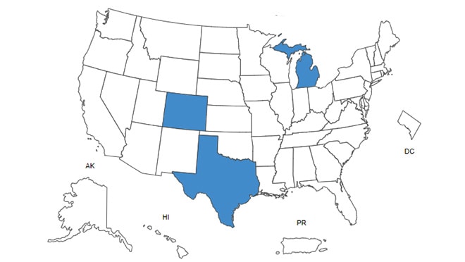 Map showing states with Novel Influenza A infections Map showing states with Novel Influenza A infections