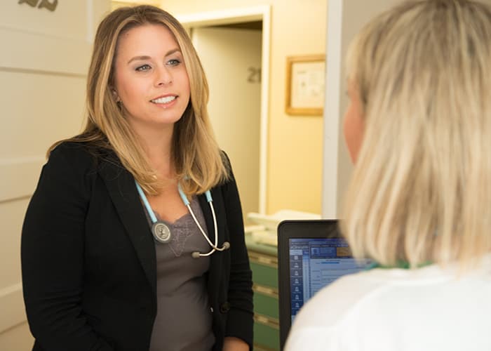Amy serving as a nurse practitioner