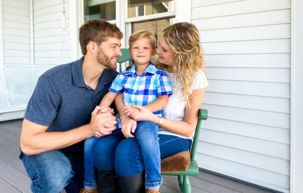 Marleah with her husband and son.