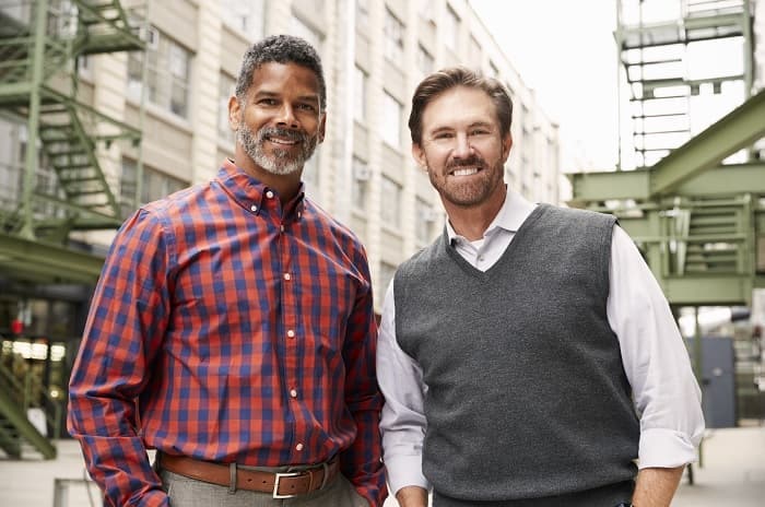 Photo of a father and his adult son