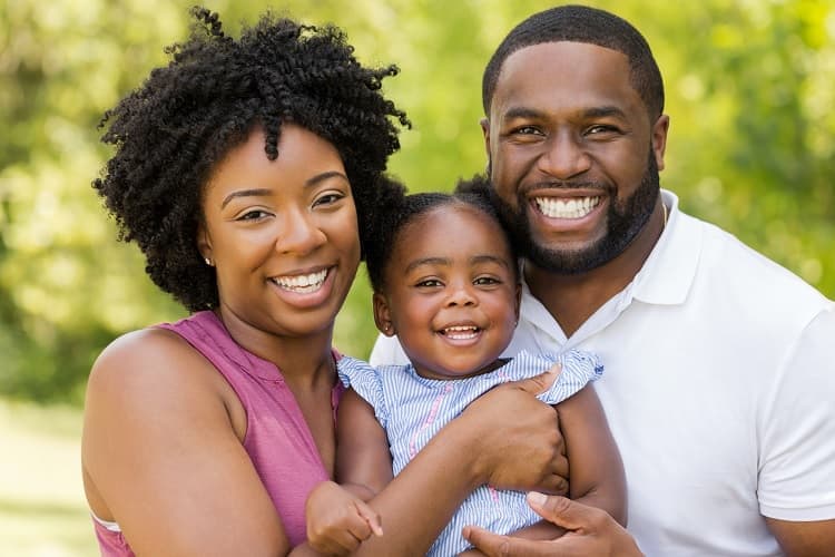 Photo of an African American family