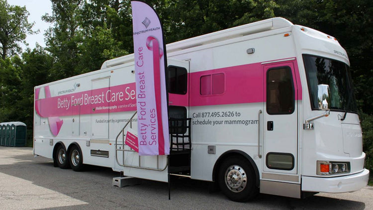 michigan-mammogram-van Photo of the bus used to provide mammograms in Michigan