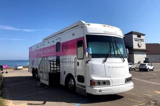 Photo of the Inter-Tribal Council of Michigan's mobile mammogram van