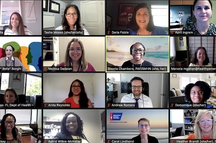 Photos of people who attended the HPV Vaccination Learning Collaborative’s closeout learning session