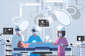 Image of doctors operating on a patient