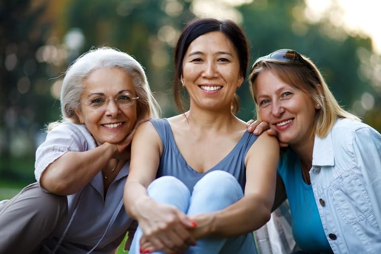 Photo of three women