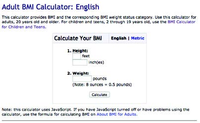 adultbmi-page15.jpg This calculator provides BMI and the corresponding BMI weight status category.