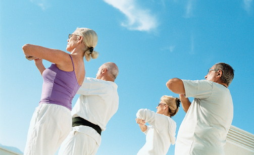 visual-ex1.jpg Photo of older adults exercising outside.