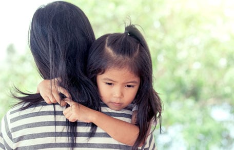 disasters-mental-health_456px Mother and child cute little girl resting on her mother's sh…