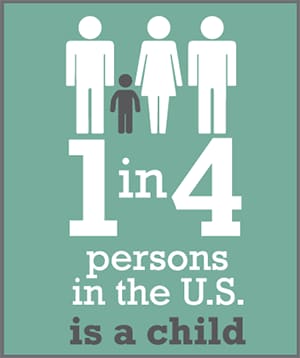 1-in-4-persons-is-a-child One in four persons in the united states is a child