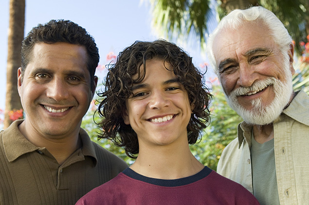 A Hispanic family.