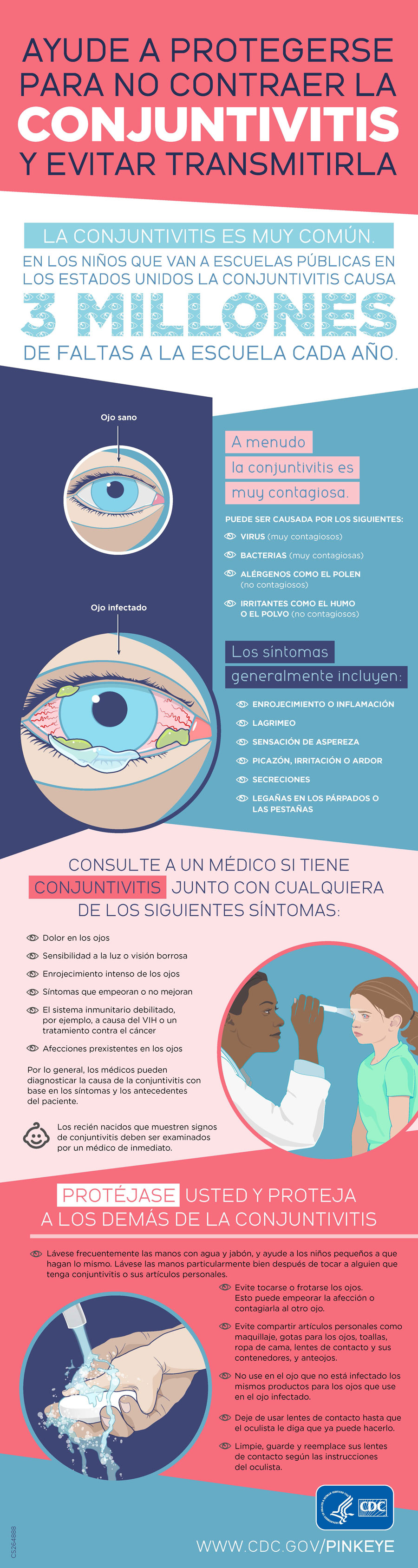Ilustraci%26oacute;n de una m%26eacute;dica que ilumina el ojo inflamado de una ni%26ntilde;a peque%26ntilde;a
