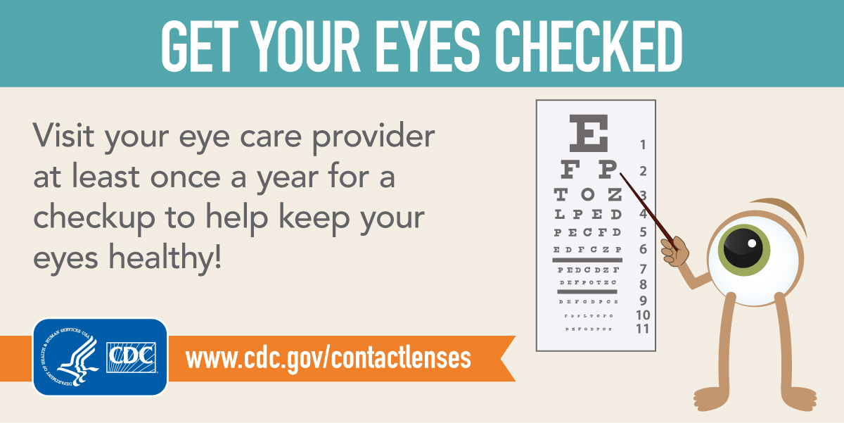 CLHW-button-Checkup-Twitter Get your eyes checked! Visit your eye care provider at least once a year to help keep your eyes healthy! Intended for Twitter.
