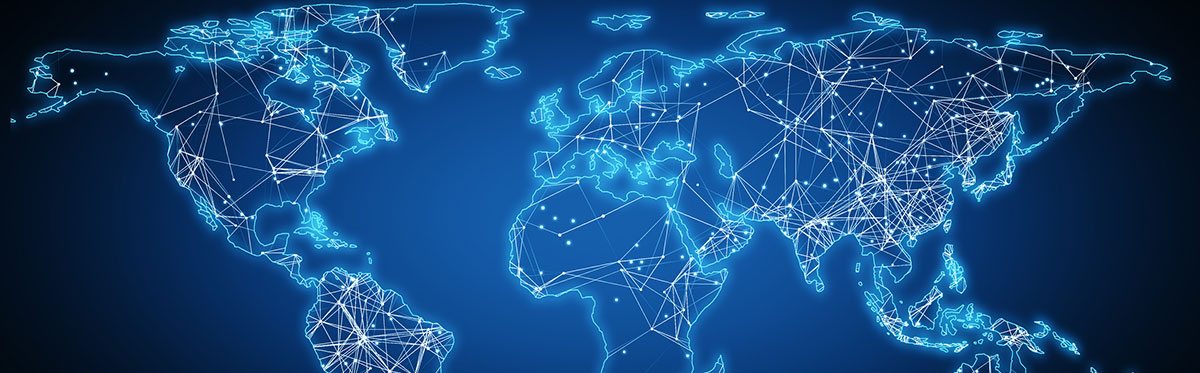 Glowing polygonal map