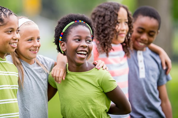 Group of kids smiling
