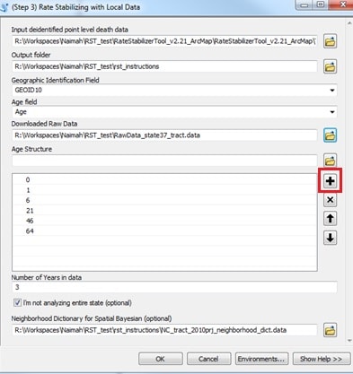 ArcMap14 The Step 3 window showing all of the parameters for the test run you have done.