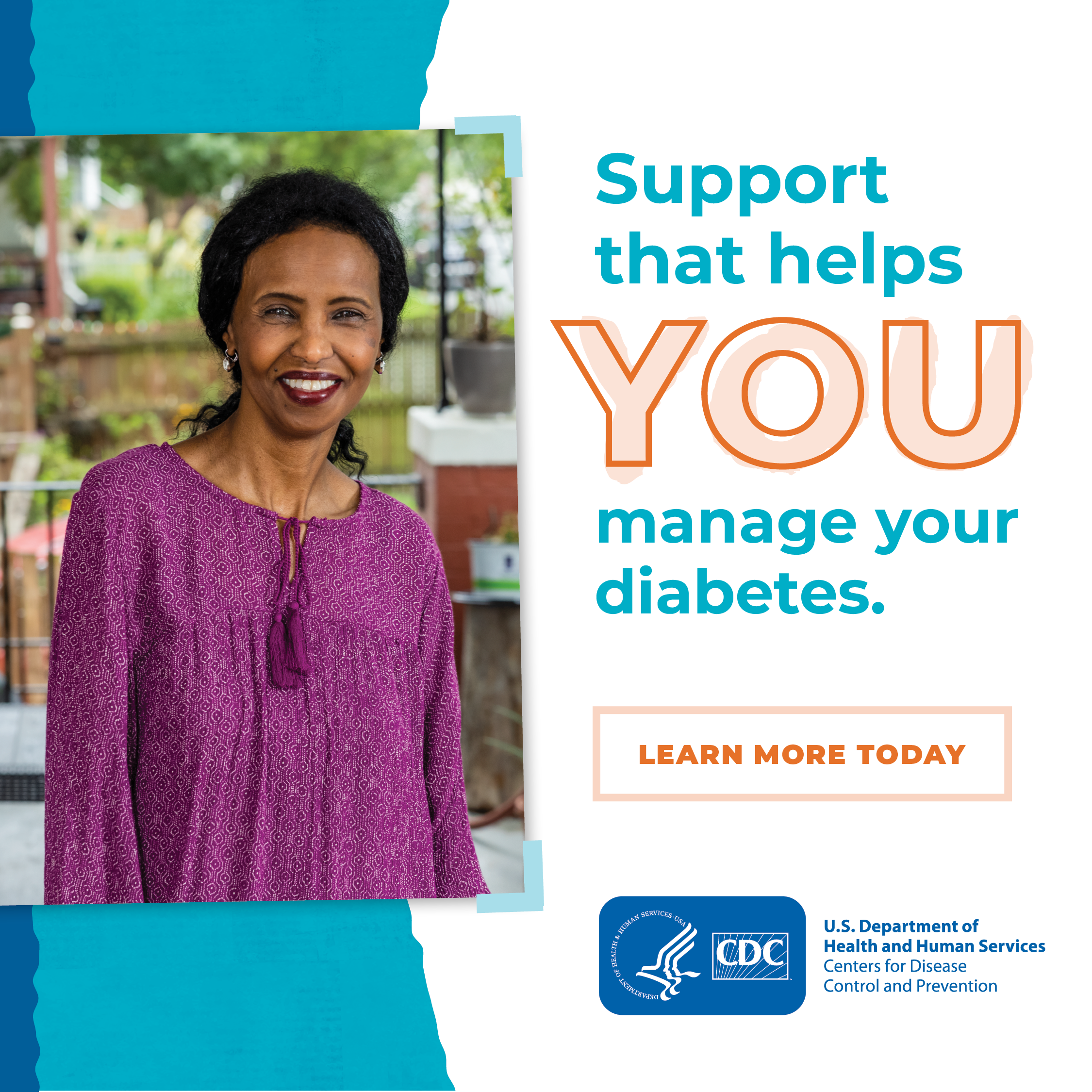 DSMES-Outreach-Social_Media-Photos2 Support that helps you manage your diabetes. Learn more today. CDC logo.