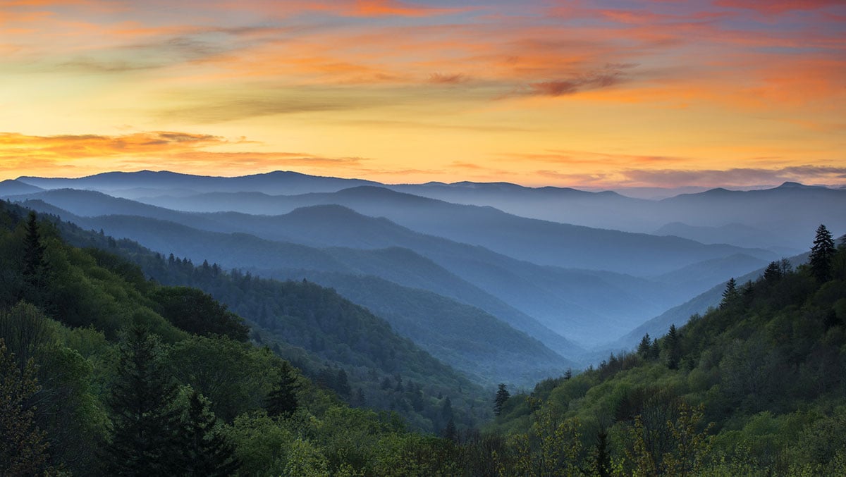 Appalachia-mountains View of mountaintops in Appalachian region