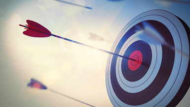 Reach a goal among many Arrows hitting a target