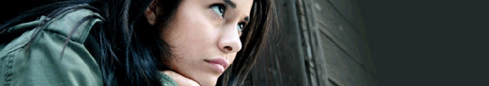 girl is sitting and thinking
