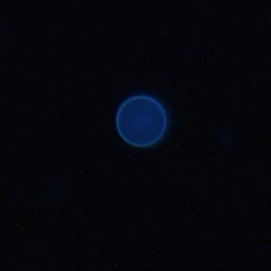 Figure D: Oocyst of <em>C. cayetanensis</em> viewed under UV microscopy.
