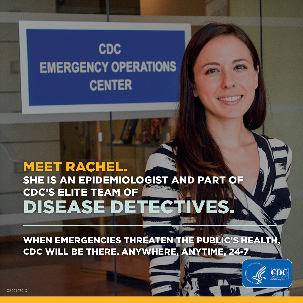Meet Rachel. She is an epidemiologist and part of CDC's elite team of disease detectives.