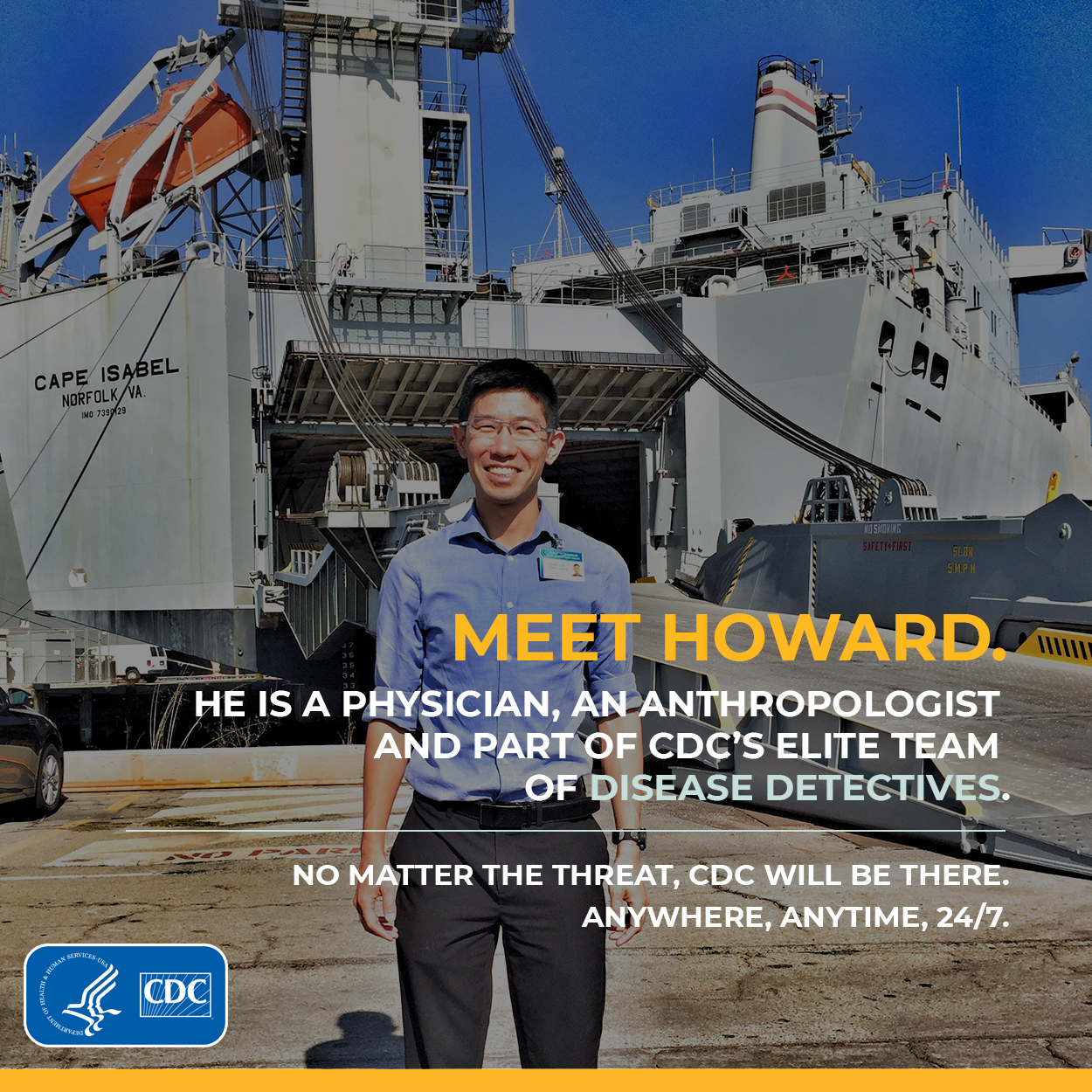 Meet Howard. He's a physician, an anthropologist and part of CDC's elite team of Disease Detectives.