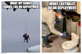 Marisa Donnelly collecting sample around toilet