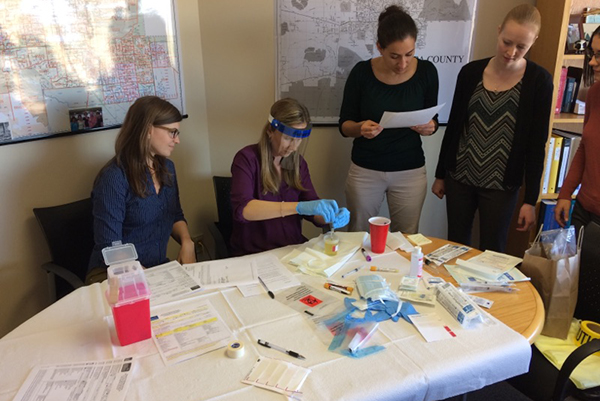 EIS officers performing suspect urine culture