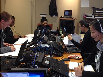 EEP students work in CDC’s Emergency Operations Center