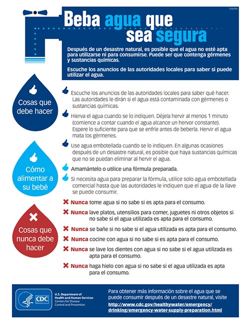 Beba agua que sea segura
