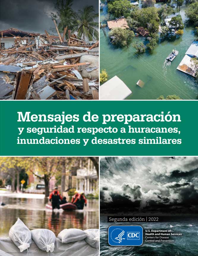 Gráfico de portada del PDF Preparación y mensajería para huracanes, inundaciones y desastres similares Gráfico de portada del PDF Preparación y mensajería para huracanes, inundaciones y desastres similares