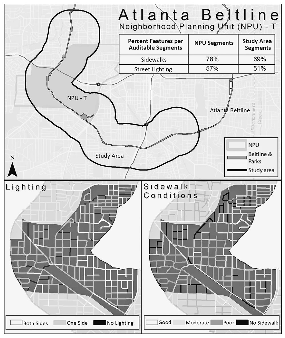 fig-17-7 map showing study around Atlanta BeltLine