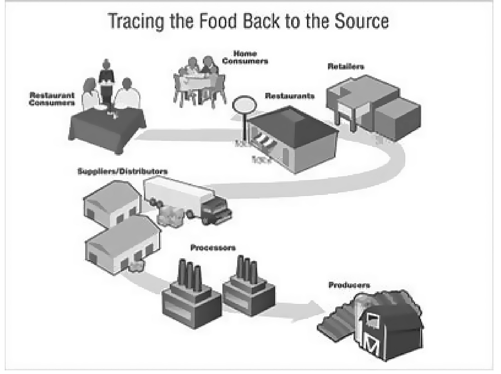 fig-23-3 Infographic that shows how food is traced back to its source