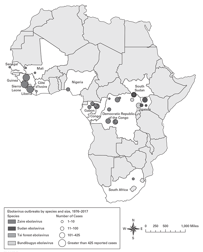 map of Africa with Ebola areas Map of Africa with Ebola cases