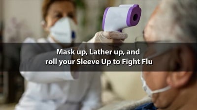 mask-up-video Mask up, lather up, and roll up your sleeve to fight flu