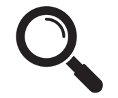 Illustration of a magnifying glass.