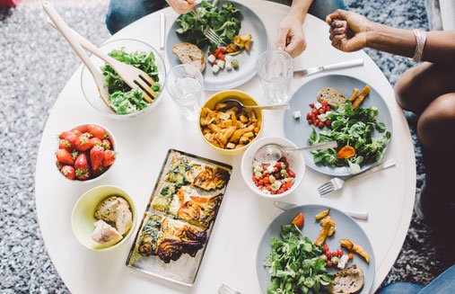 table of food