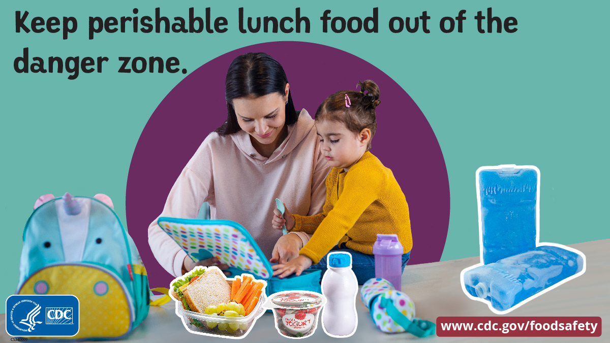 Keep perishable lunch food out of the danger zone. Keep perishable lunch food out of the danger zone.
