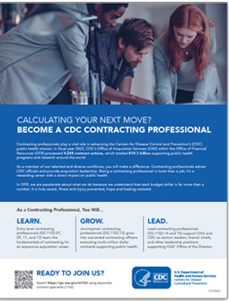 CDC Contracting Professional flyer