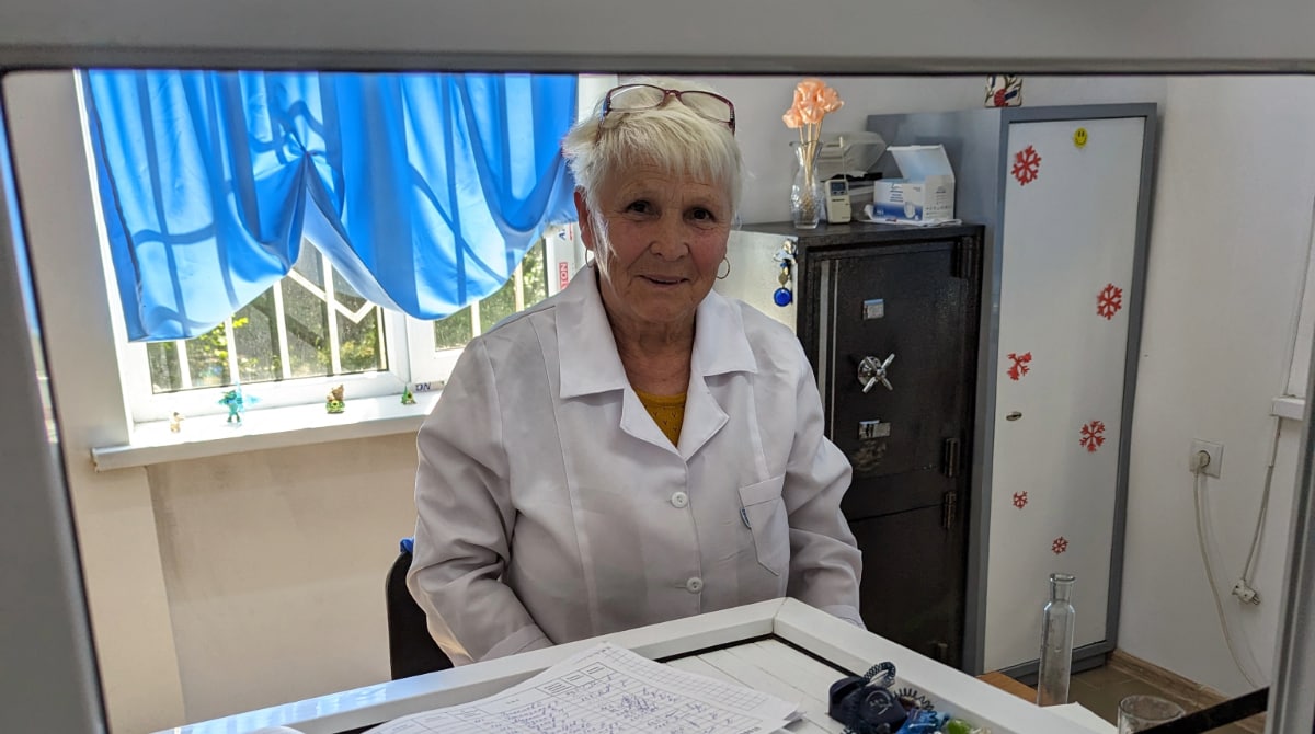 OST_Olga_KyrgyzRepublic Woman at opioid substitution therapy clinic in Bishkek.